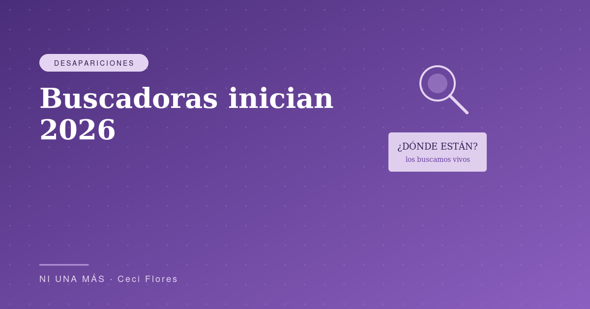 Buscadoras inician 2026