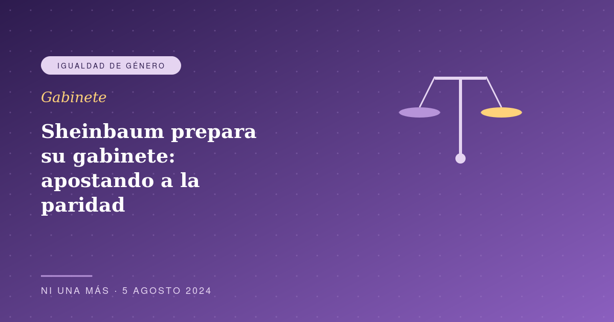 Sheinbaum anuncia gabinete paritario: 10 secretarias y 10 secretarios