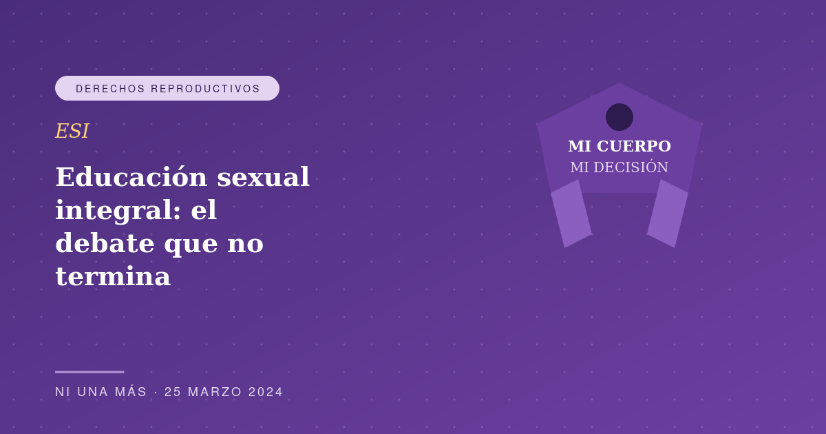 Educación sexual integral: el debate que no termina