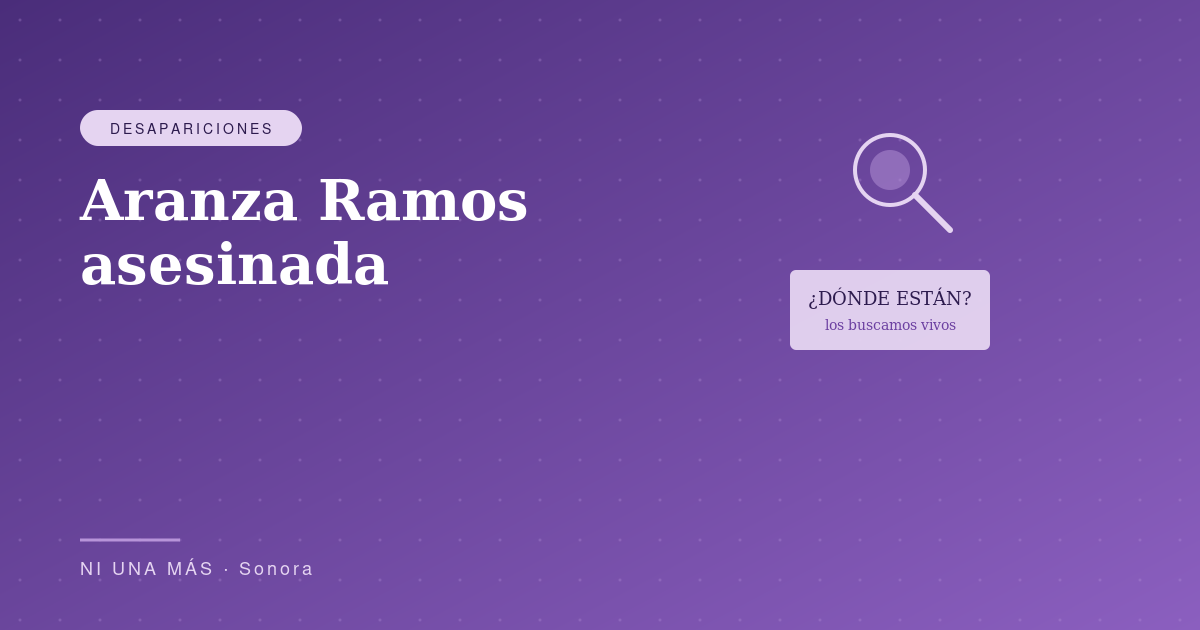 Aranza Ramos asesinada