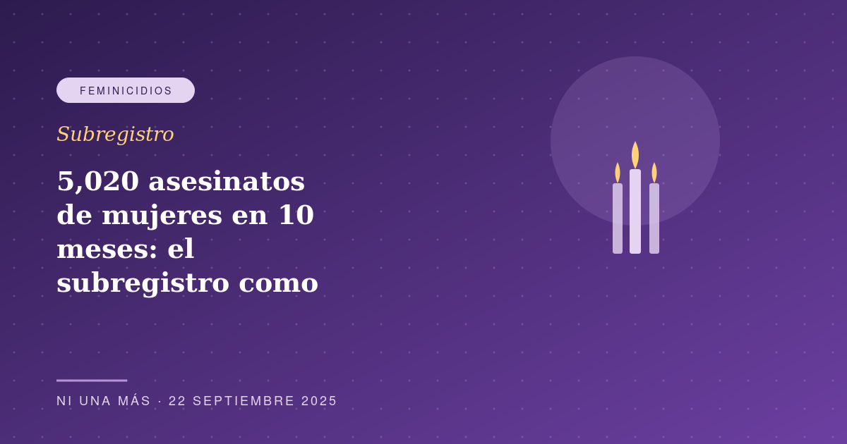 5,020 asesinatos de mujeres en 10 meses: el subregistro como política