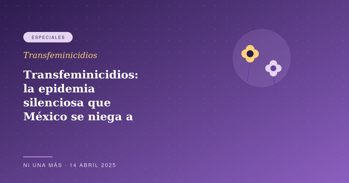 Transfeminicidios: la epidemia silenciosa que México se niega a contar