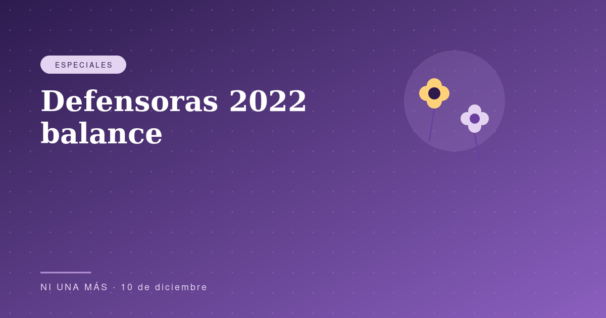 Defensoras 2022 balance