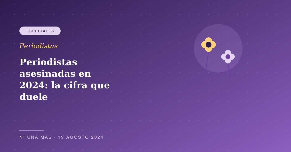 Periodistas asesinadas en 2024: el saldo del oficio en riesgo