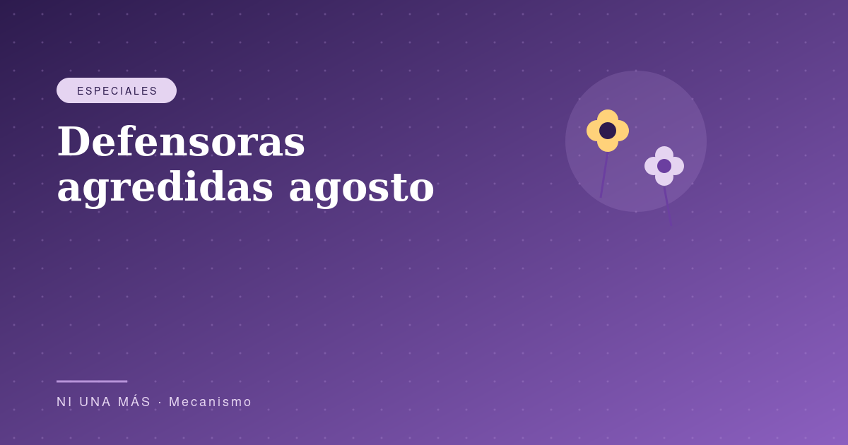 Defensoras agredidas agosto