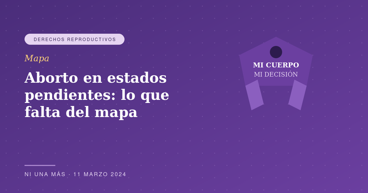Aborto en estados pendientes: lo que falta del mapa