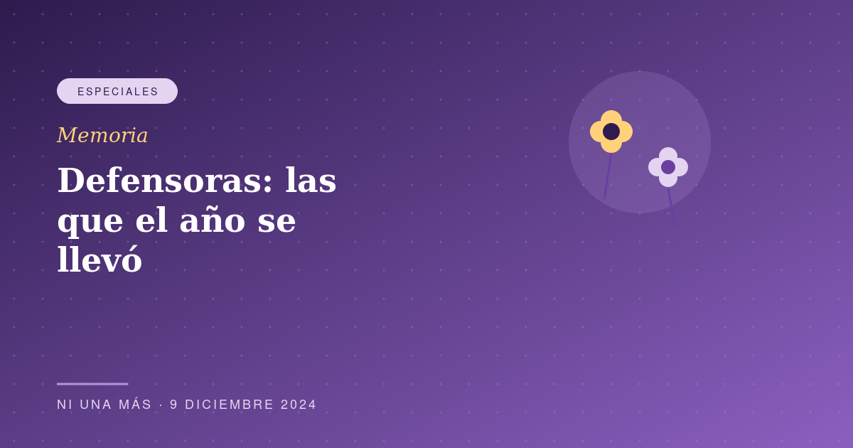 Las defensoras que el año se llevó