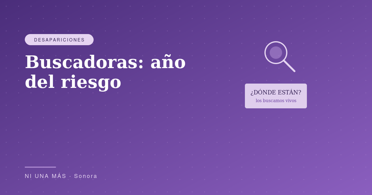 Buscadoras: año del riesgo