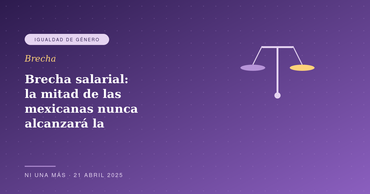 Brecha salarial: la mitad de las mexicanas nunca alcanzará la independencia económica
