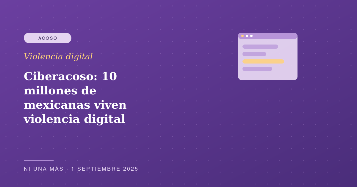 Ciberacoso: 10 millones de mexicanas viven violencia digital