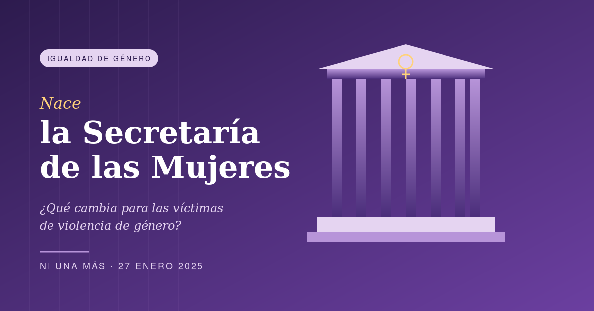 Nace la Secretaría de las Mujeres: ¿qué cambia para las víctimas de violencia?