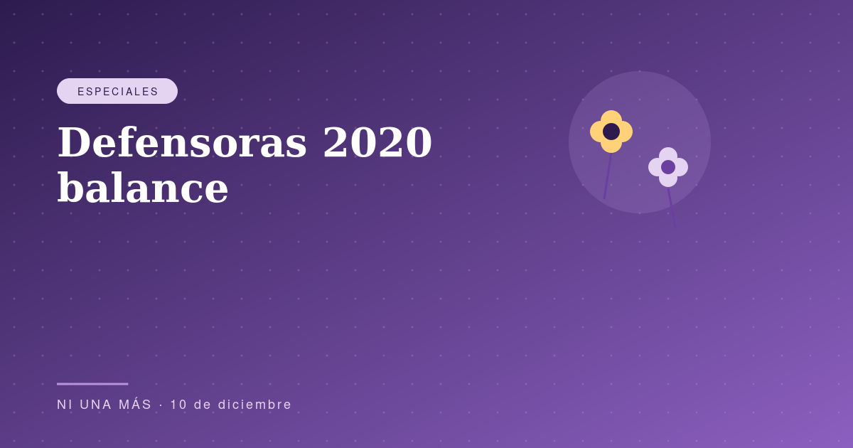 Defensoras 2020 balance