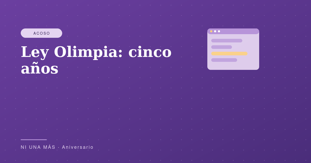 Ley Olimpia: cinco años de avances y pendientes