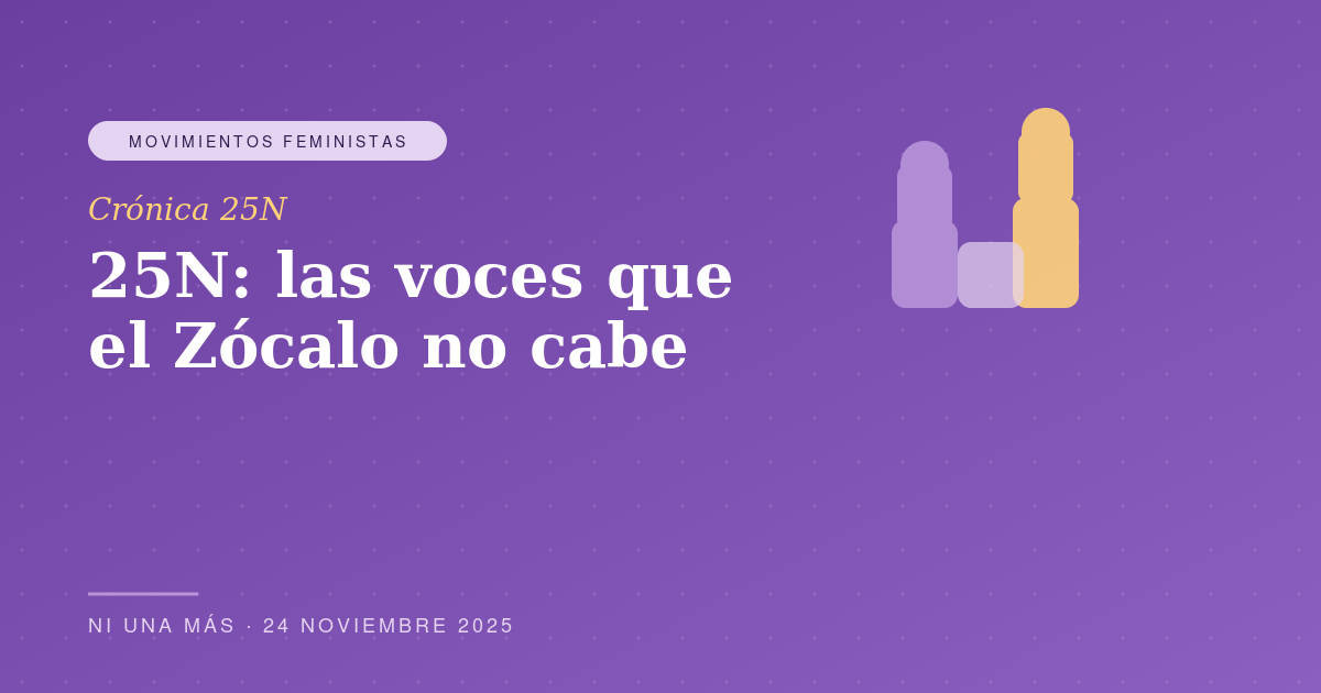 25N: las voces que el Zócalo no cabe