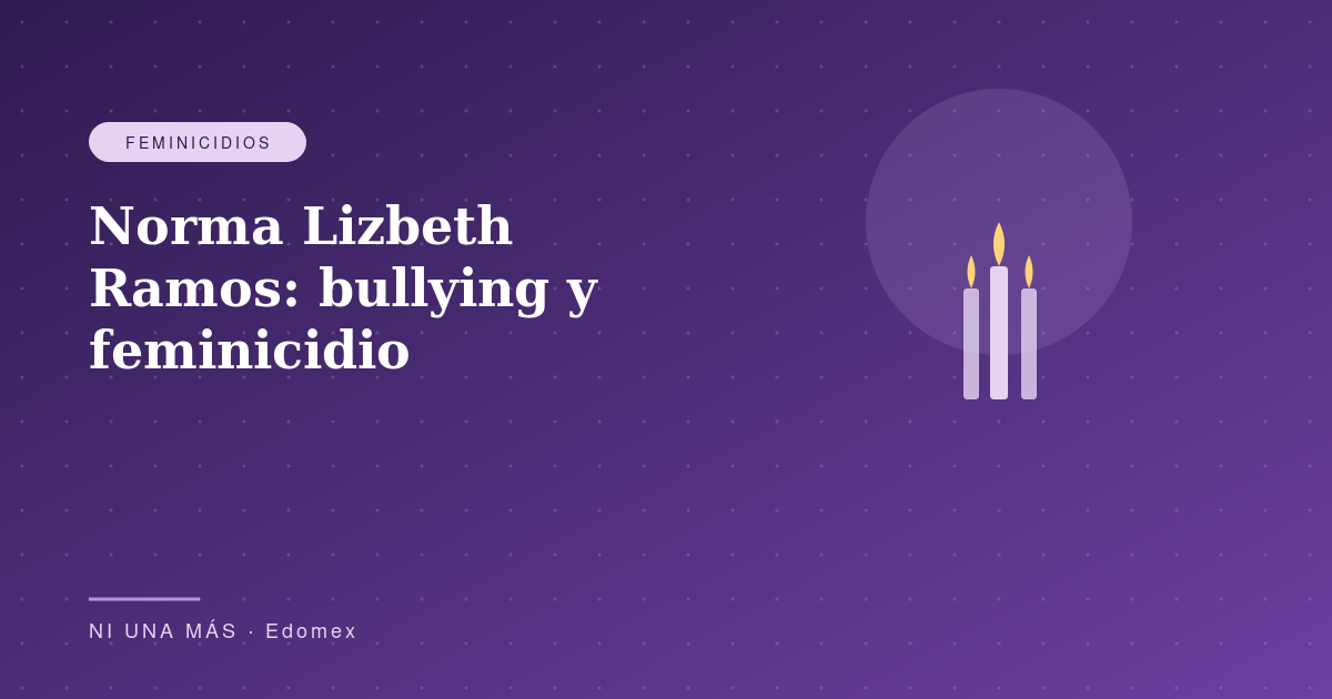 Norma Lizbeth Ramos: bullying que termina en feminicidio