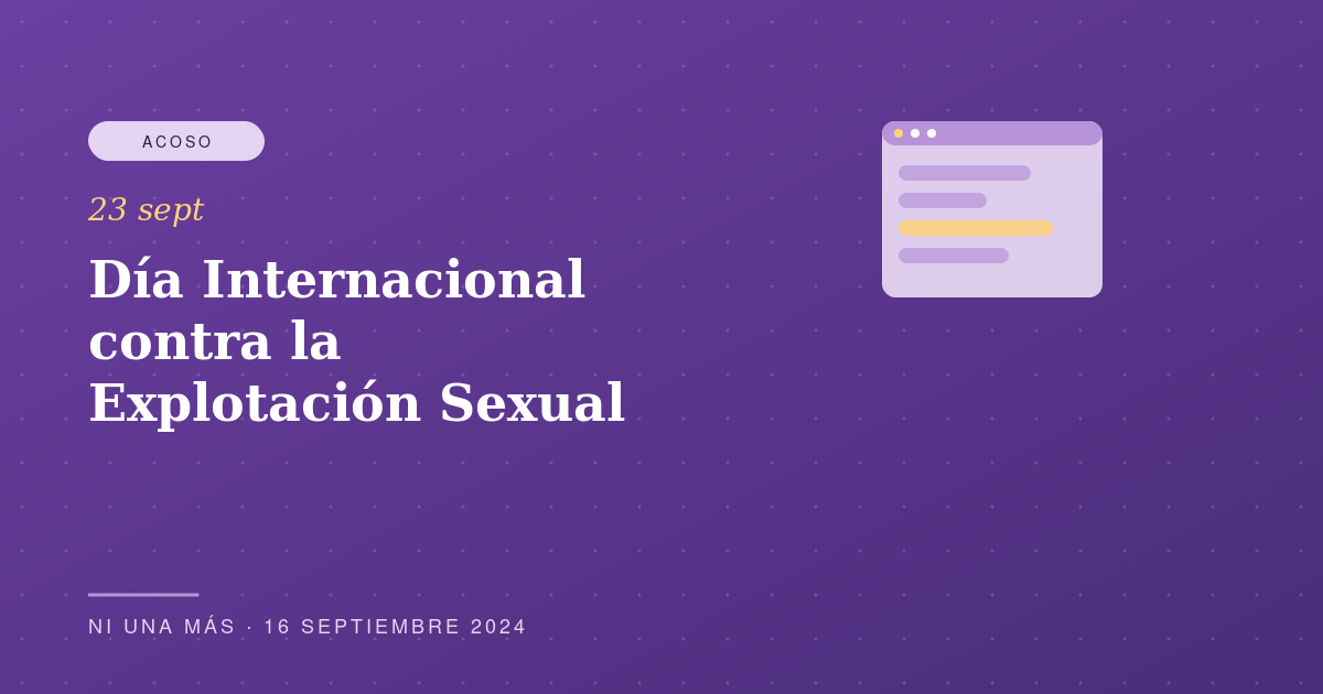 Día Internacional contra la Explotación Sexual