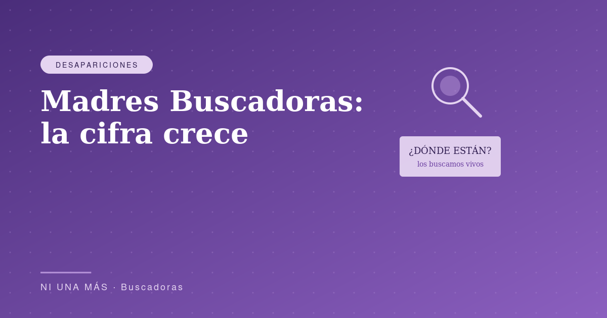 Madres Buscadoras: la cifra que sigue creciendo