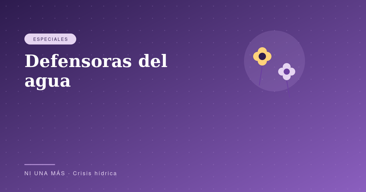 Defensoras del agua: la crisis hídrica con perspectiva de género