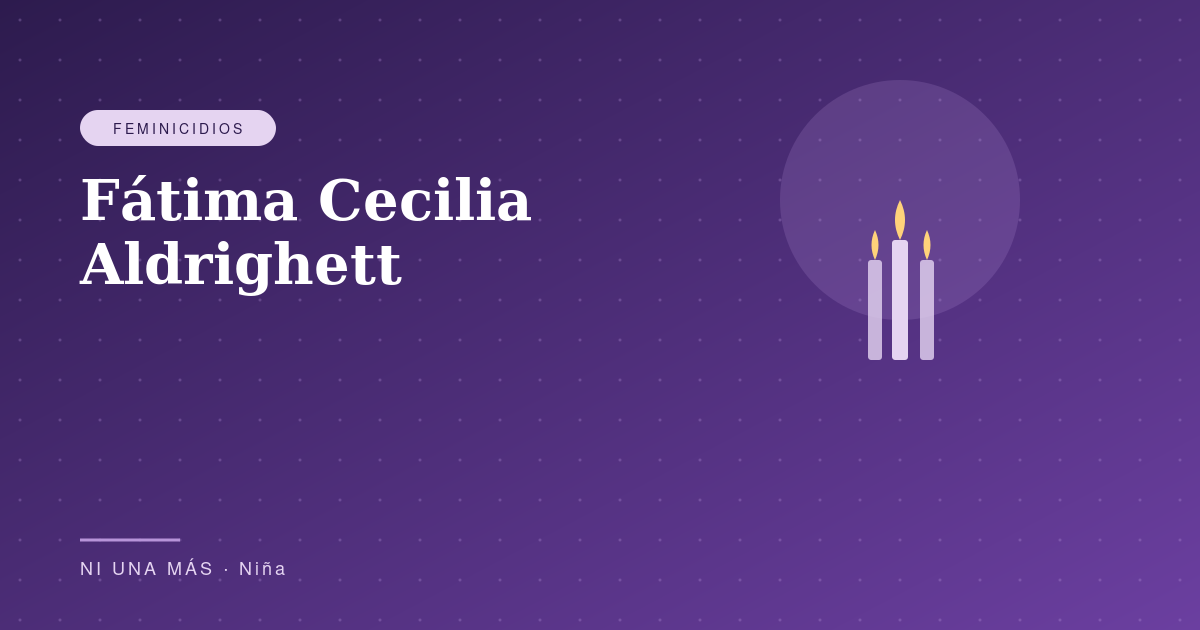 Fátima Cecilia Aldrighett: la niña que nos partió el corazón