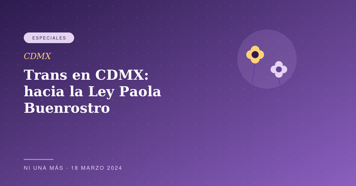 Trans en CDMX: hacia la Ley Paola Buenrostro