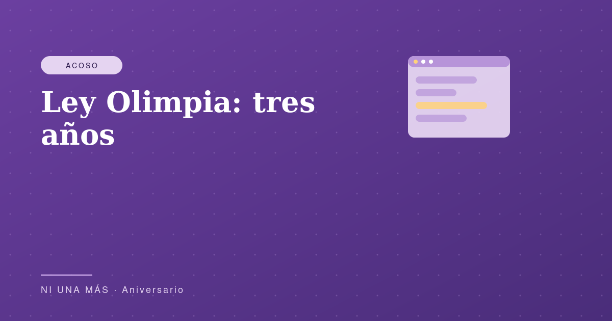 Ley Olimpia: tres años