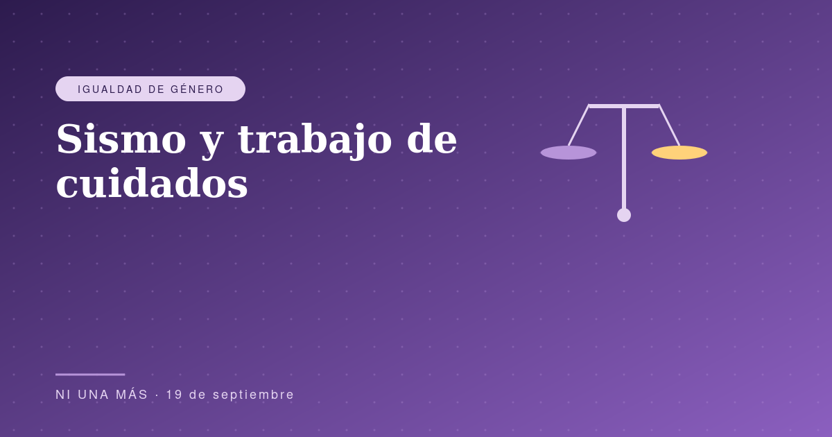 Sismo y trabajo de cuidados