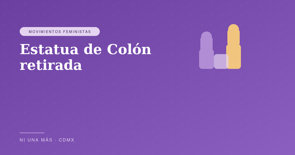 Estatua de Colón retirada