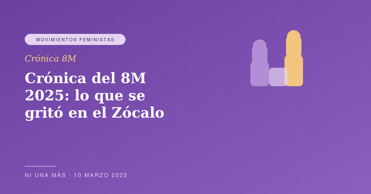 Crónica del 8M 2025: lo que se gritó en el Zócalo