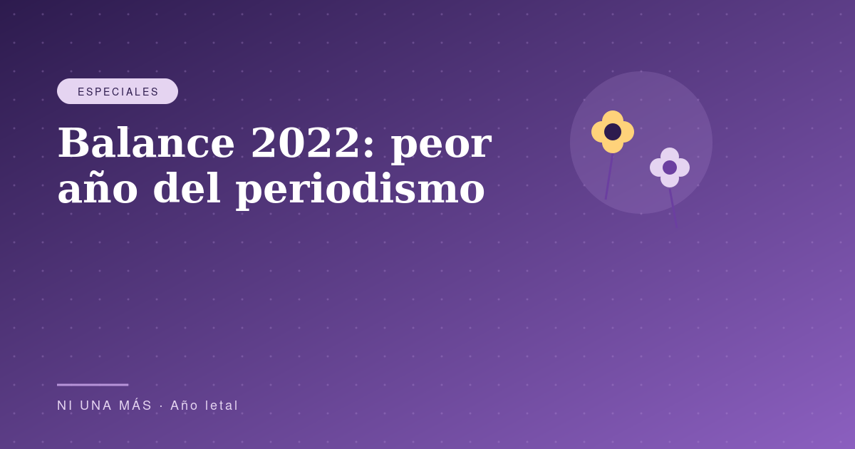Balance 2022: el año más letal del periodismo
