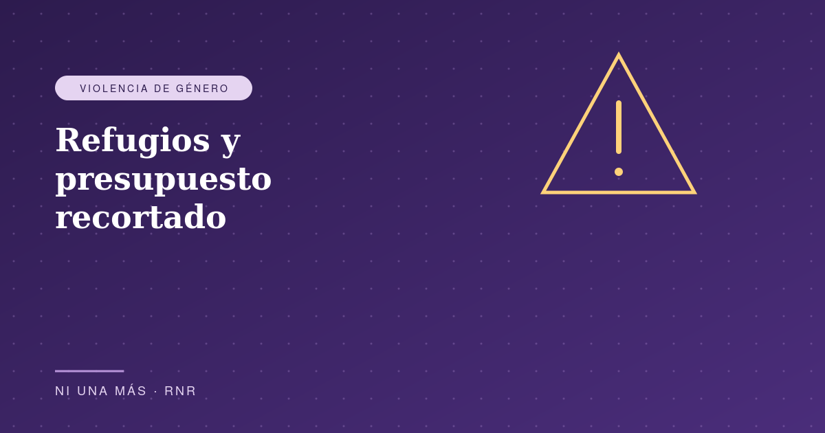 Refugios y presupuesto recortado