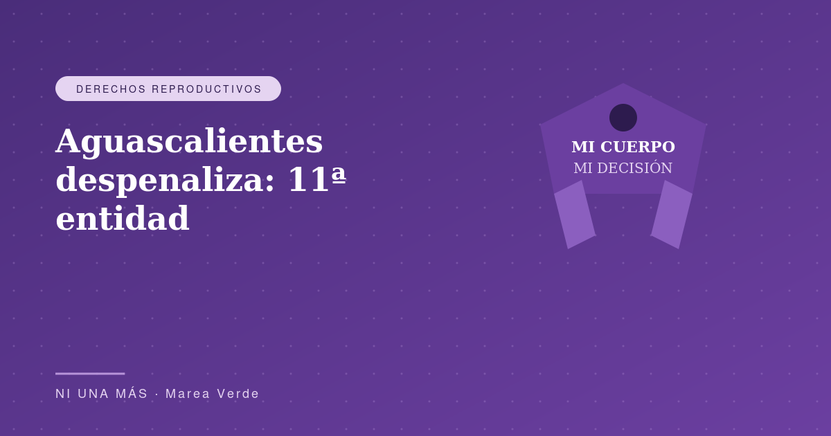 Aguascalientes despenaliza el aborto: la 11ª entidad