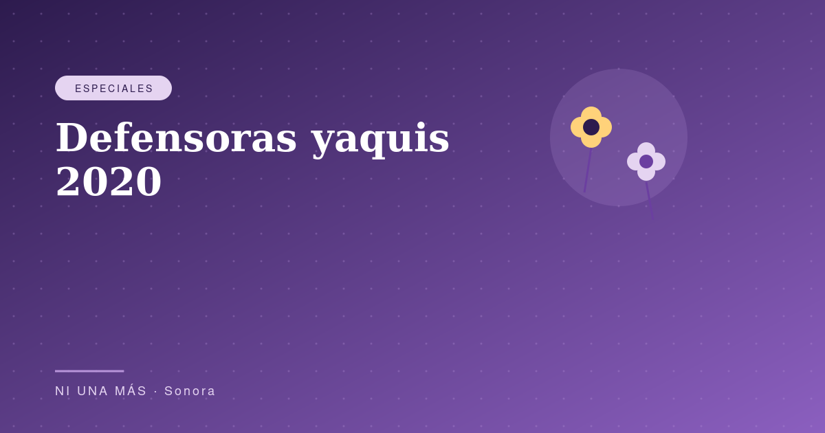 Defensoras yaquis 2020